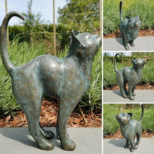 Cat resin sculpture - cat,